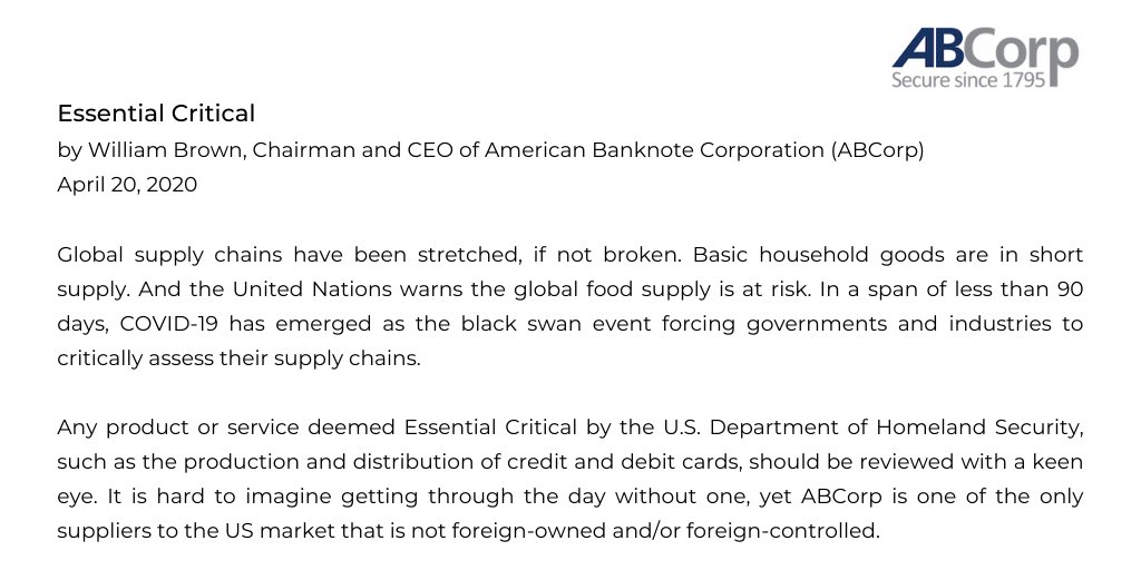 American Banknote Corporation tweet media