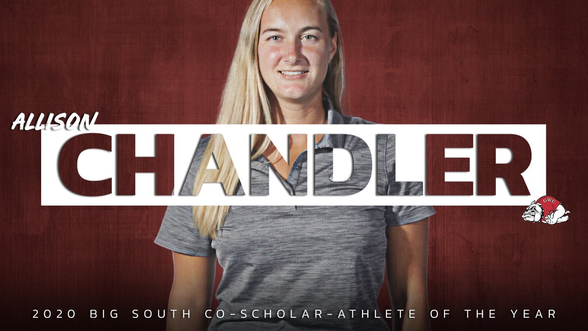BigSouthSports's tweet photo. She is a 4.0 student and ranked 12th in conference in scoring average! 🎓

@gwugolf's Allison Chandler is the 2020 #BigSouthGolf⛳️ Co-Scholar-Athlete of the Year! https://t.co/asIvOX57mL