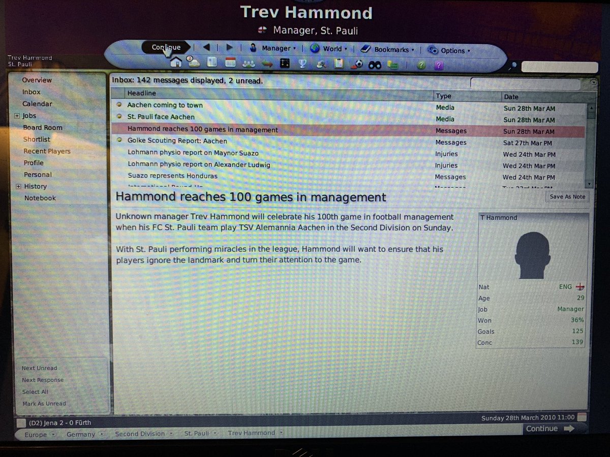 Tr3vski's tweet image. Joining the 100 club 😎 #fcpauli #footballmanager #fm08 #lockdownuk