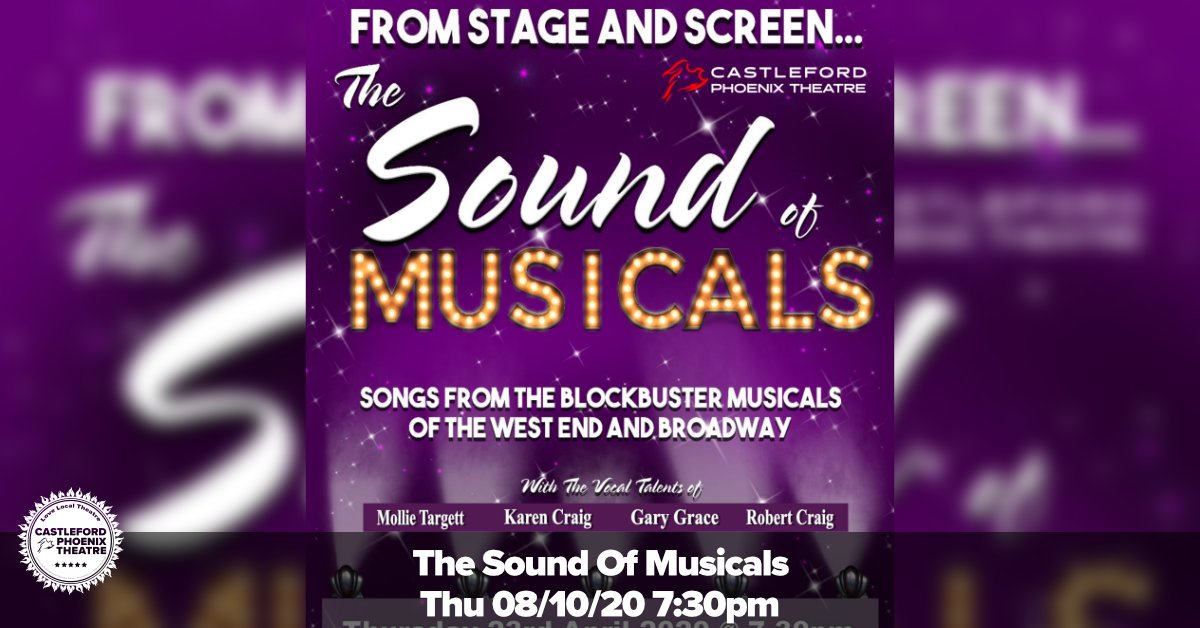 The Sound of Musicals has been rescheduled to October 8th. Tickets for this fantastic show are now back on sale from …tlefordphoenixtheatre.ticketsolve.com/shows/873615731