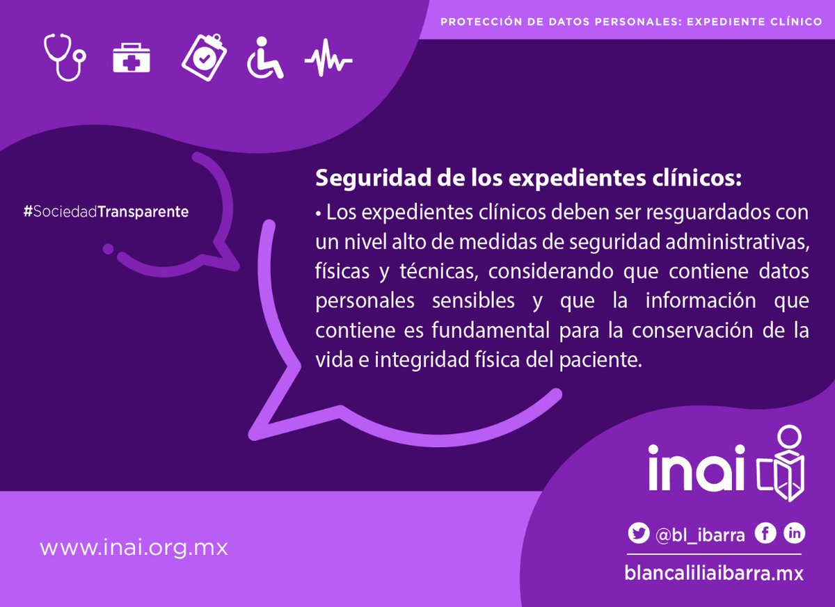 Las instituciones de #Salud públicas y privadas deben de tener un estricto control sobre la información de sus pacientes. 

✍Cualquier tratamiento los #DatosPersonales requiere un consentimiento expreso y por escrito del paciente.

#InformaciónParaTodos en #COVIDー19