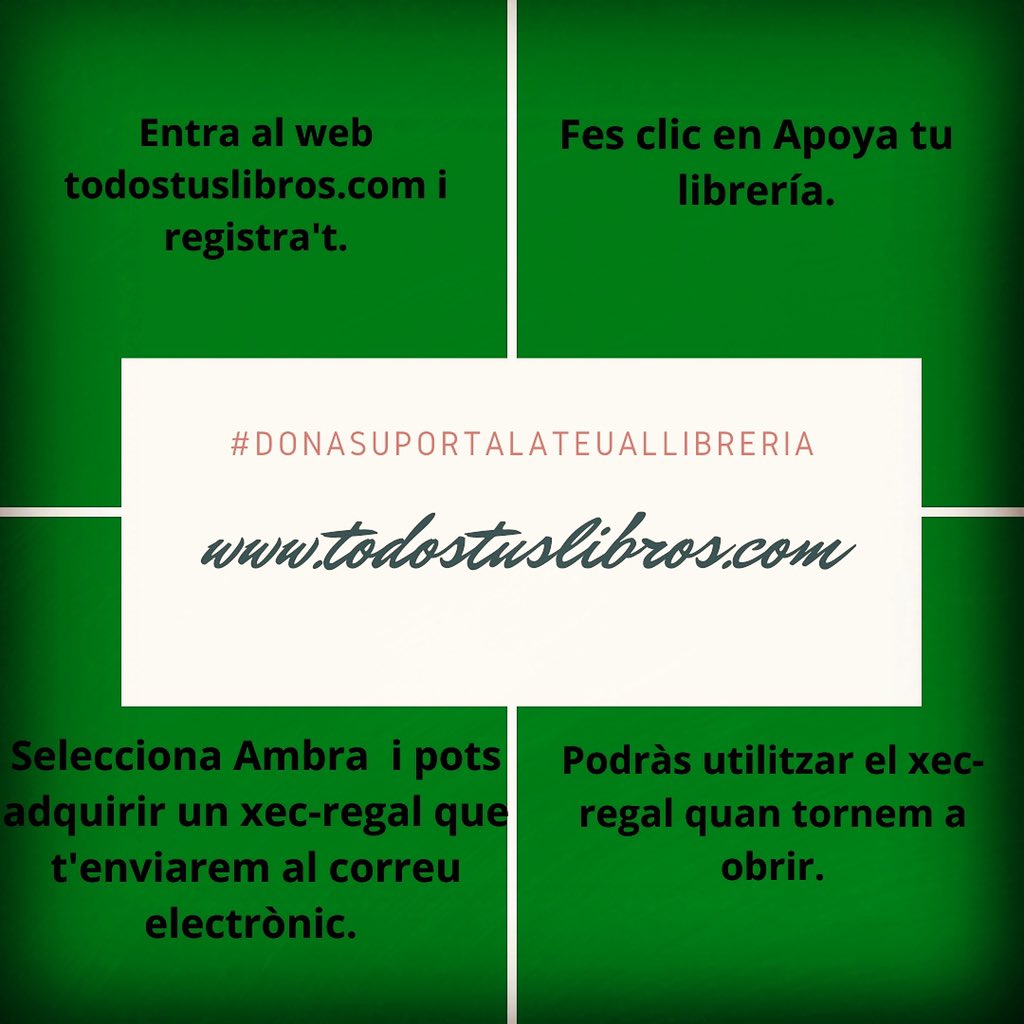 Des de fa uns dies també estem presents en la plataforma de <a href="/LibreriasCEGAL/">CEGAL</a> Podeu entrar i comprar xecs regal que es podran canviar quan tornem a obrir les nostres portes. És una opció més de suport a les llibreries independent! #donasuportalateuallibreria #apoyaatulibrería