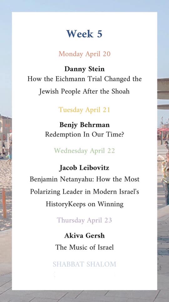 JNFUSA's tweet photo. Check out this week’s dynamic and engaging classes on Israel Education Online with @AMHSI! 🇮🇱
To watch this classes, please visit https://t.co/fyhMDwHkDs.
#PoweredByJNF #LoveGrowsInIsrael #MussMagic https://t.co/dBqEXjC6Sc