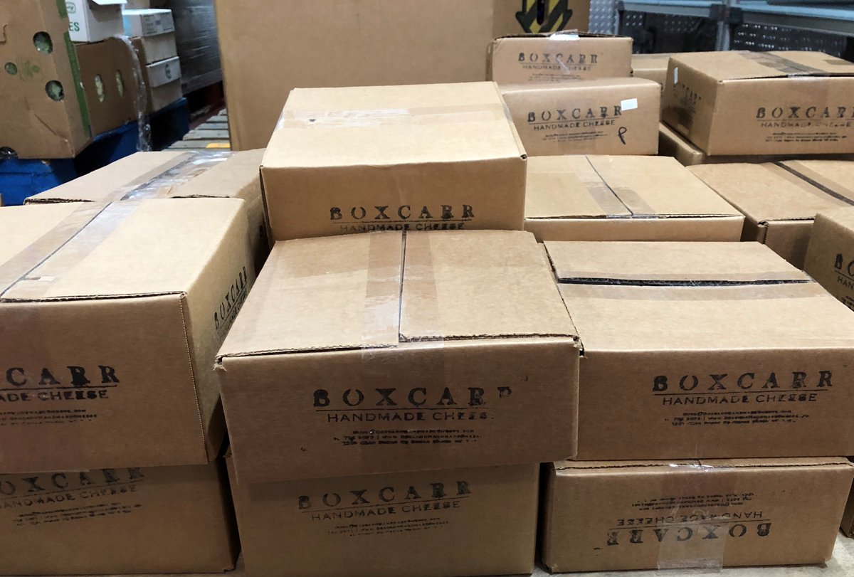 FoodShuttle's tweet photo. Thanks to @BoxcarrCheese for the donation of 325 lbs. of artisanal cheese. This is a yummy way to help ensure that families, children and seniors have the food they need at this critical time. #covid19 #inittogether #hungerrelief #boxcarrhandmadecheese #foodshuttle https://t.co/NwOSLlpBso