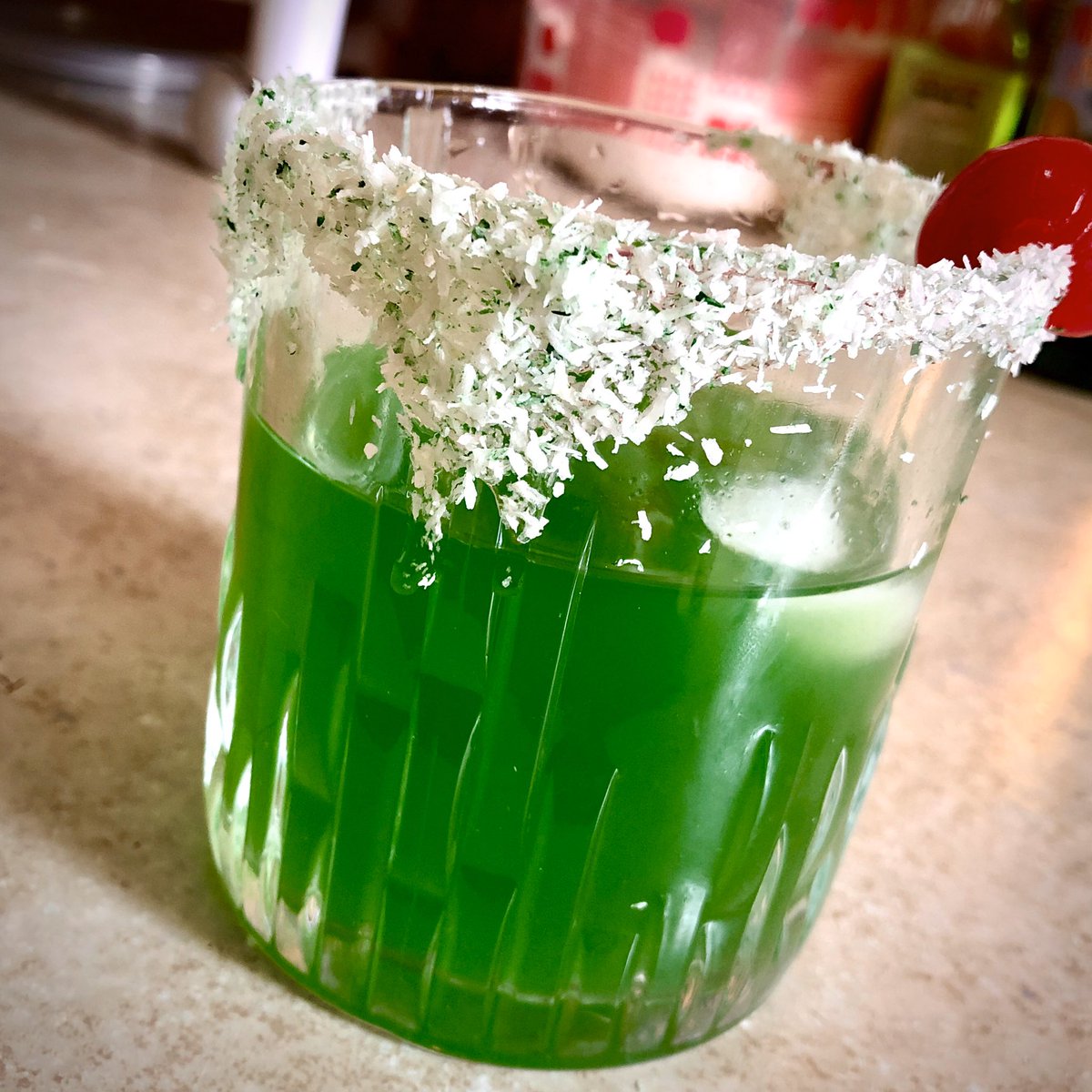 Ok so before I start cooking I need a drink and like I said, I don’t smoke so all I can do is make a green drink. I call this QuaranGREEN. I did not measure a damn thing but I did save video clips of me pouring in a measuring cup because I thought of you guys  thread below