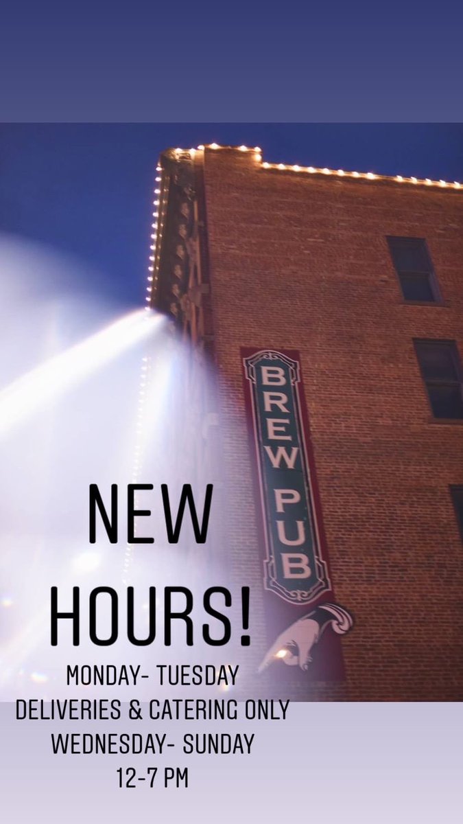 New hours! Who dis!? 😁 We’ll see you #curbside on Wednesday, cheers 🍻