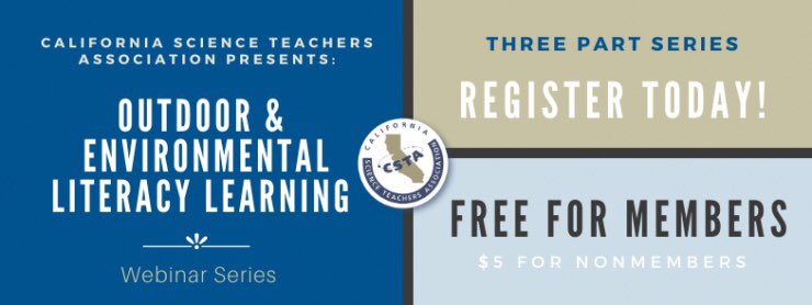 CSTA is hosting a third in a series of environmental literacy webinars this Wednesday - Earth Day! Focusing on finding tools and partners that can help in today’s teaching environments and beyond. Click here for more bit.ly/2tS3u0J #science #envirolit #CANGSS #education