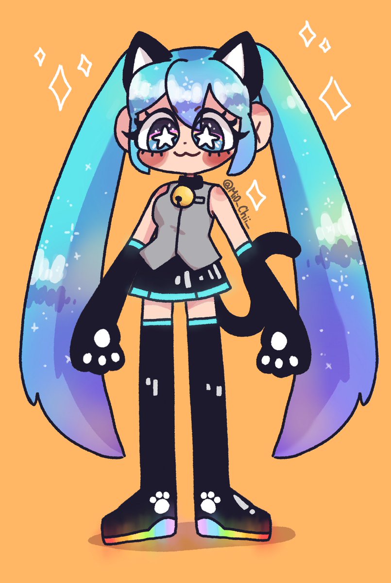 Mio On Twitter Neko Miku Neko Miku Art Drawing