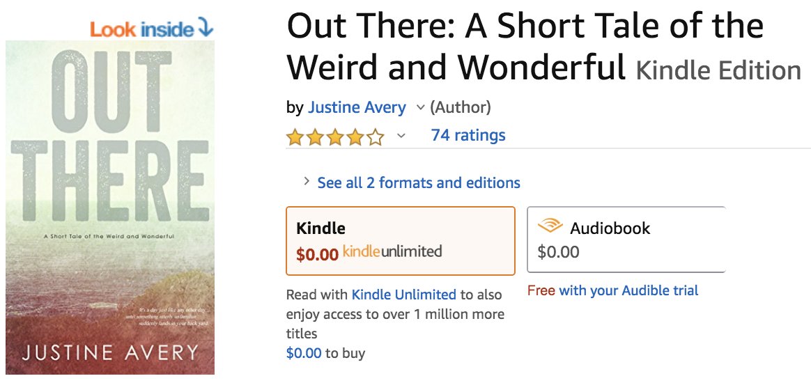 Justine_Avery's tweet photo. Looking for a #quick <20-min #read? LAST DAY to download "Out There: A Short Tale of the Weird and Wonderful" for #FREE! Slip into a bit of #satire.
https://t.co/poNVwNLWGM
#urbanfantasy #FreeReads #freebook #freebies #CoronavirusReadingStack https://t.co/PiUAnXqBzN
