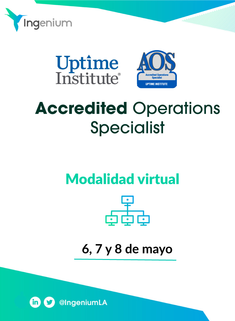 IngeniumLA's tweet image. Te invitamos a certificarte de forma virtual como un Especialista de Operaciones Acreditado por el Uptime Institute.

No te preocupés, nos adaptamos para llevarte el programa hasta la comodidad de tu casa. Regístrate aquí bit.ly/Acreditacion1