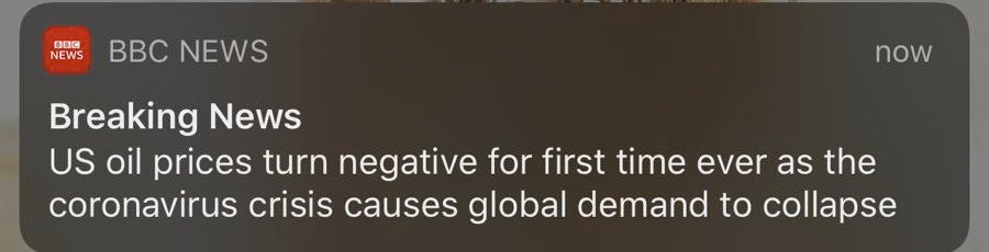 Does this mean the petrol station is going to pay me to fill up my car?? #OilPrice