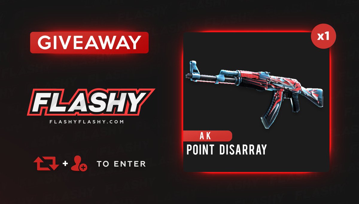flashyflashycom's tweet photo. 🔥 24H GIVEAWAY !!! 🏆 AK-47 Point Disarray !

To win:
🔻 Visit to support us: https://t.co/EmdZFb7zLx
🔻 Visit for more raffles: https://t.co/B9734CUg7G
🔻 Retweet
🔻 Follow us
🔻 Turn on twitter notifications

#flashyflashy #giveaway #csgoskins #CSGOGiveaway https://t.co/b3oN8sl62W
