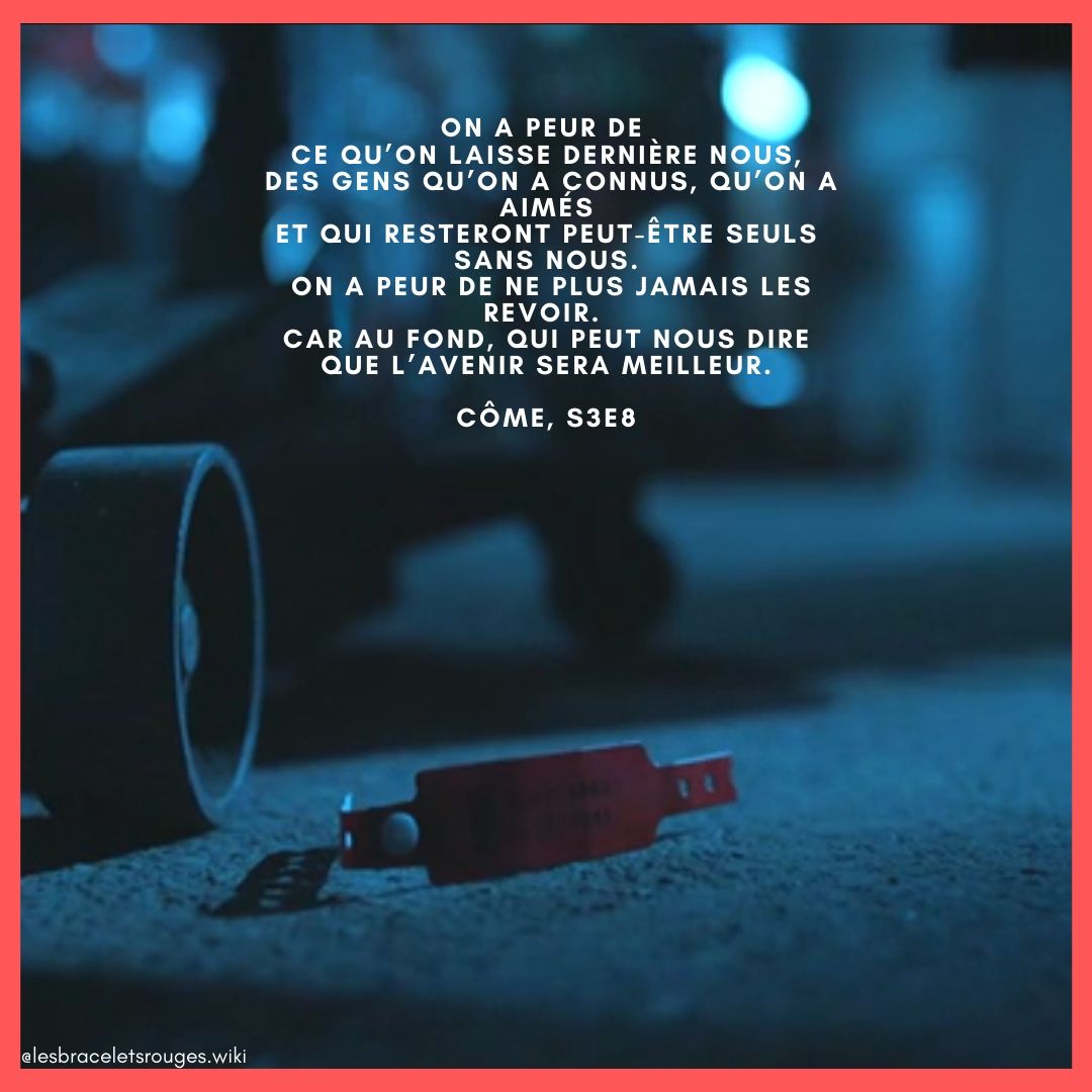 lbr_wiki's tweet photo. "Qui peut nous dire que l'avenir sera meilleur..."
#LesBraceletsRouges https://t.co/qIUCElm6aS