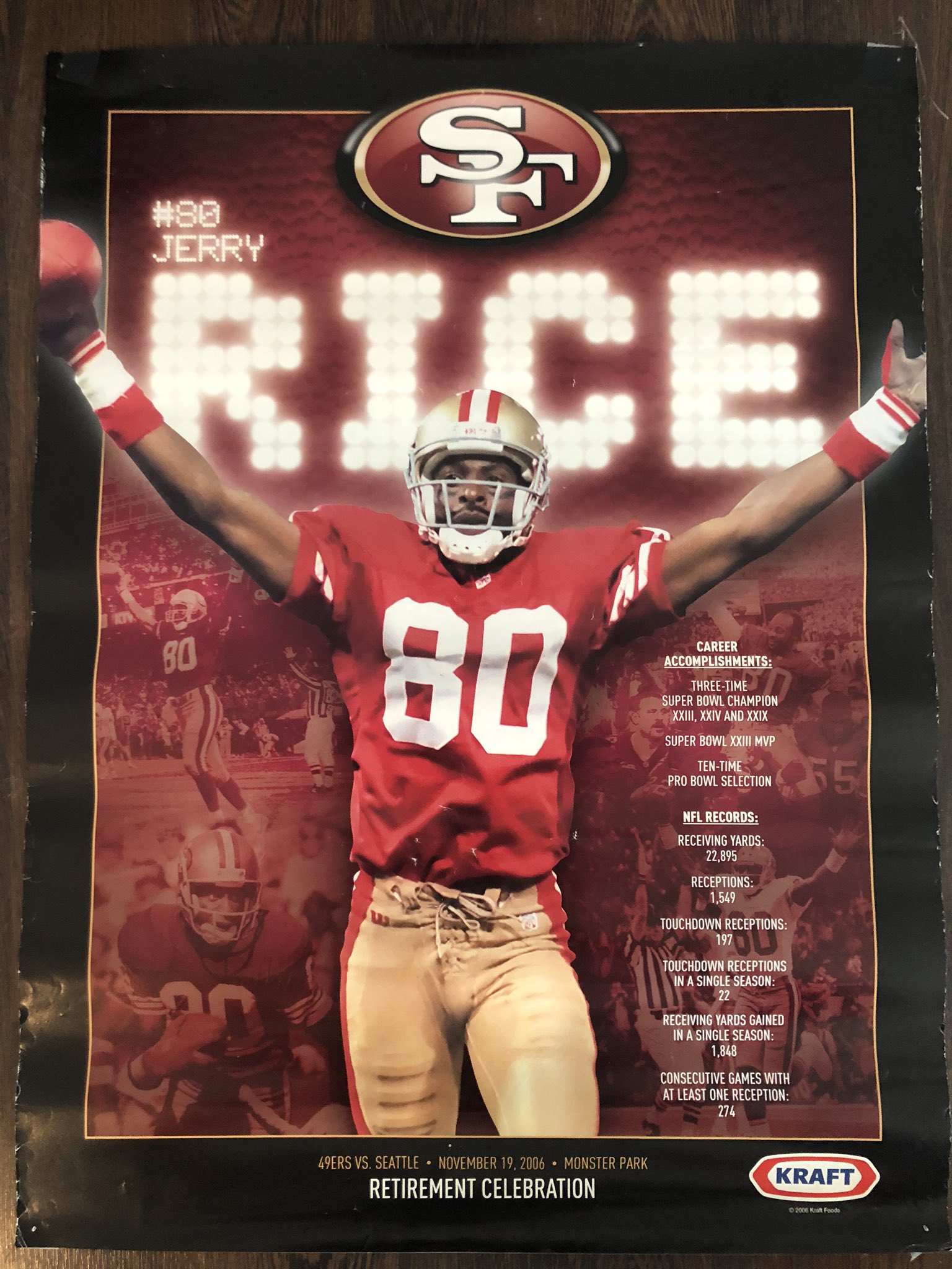 Jerry Rice Celebration - San Francisco 49ers