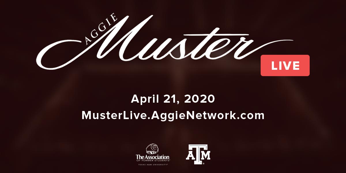 TAMU's tweet photo. Tomorrow, thousands of Aggies around the world will gather virtually to remember &amp; celebrate #AggieMuster, one of #TAMU's most time-honored traditions! https://t.co/oTX1XUL02N https://t.co/EAlFhmguXW