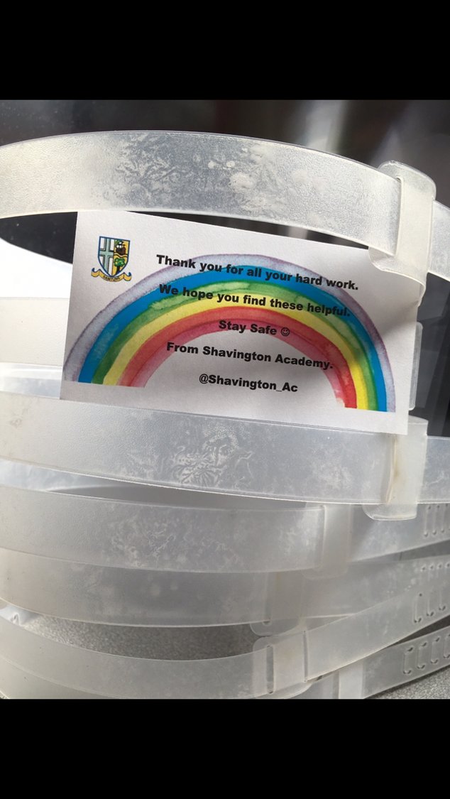 shavingtonart's tweet photo. First day of PPE production, 133 made and hopefully many more to come. @Shavington_Ac https://t.co/Yc3GEd60Pf