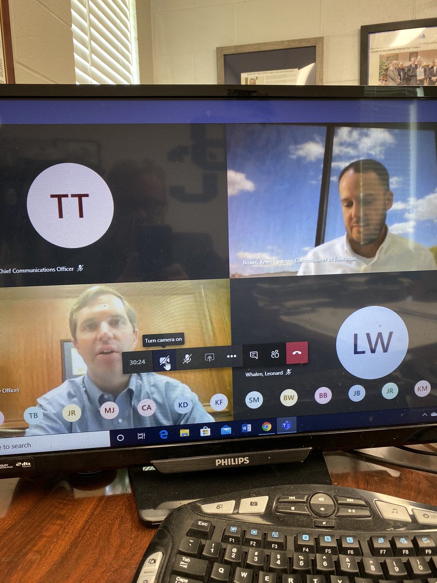 SuptScottHoward's tweet photo. In a Microsoft Team meeting today with the Governor and Commissioner of Education, Kentucky Superintendents were notified, “No in-person classes for the rest of this school year.” https://t.co/oD7VIlj8ZZ