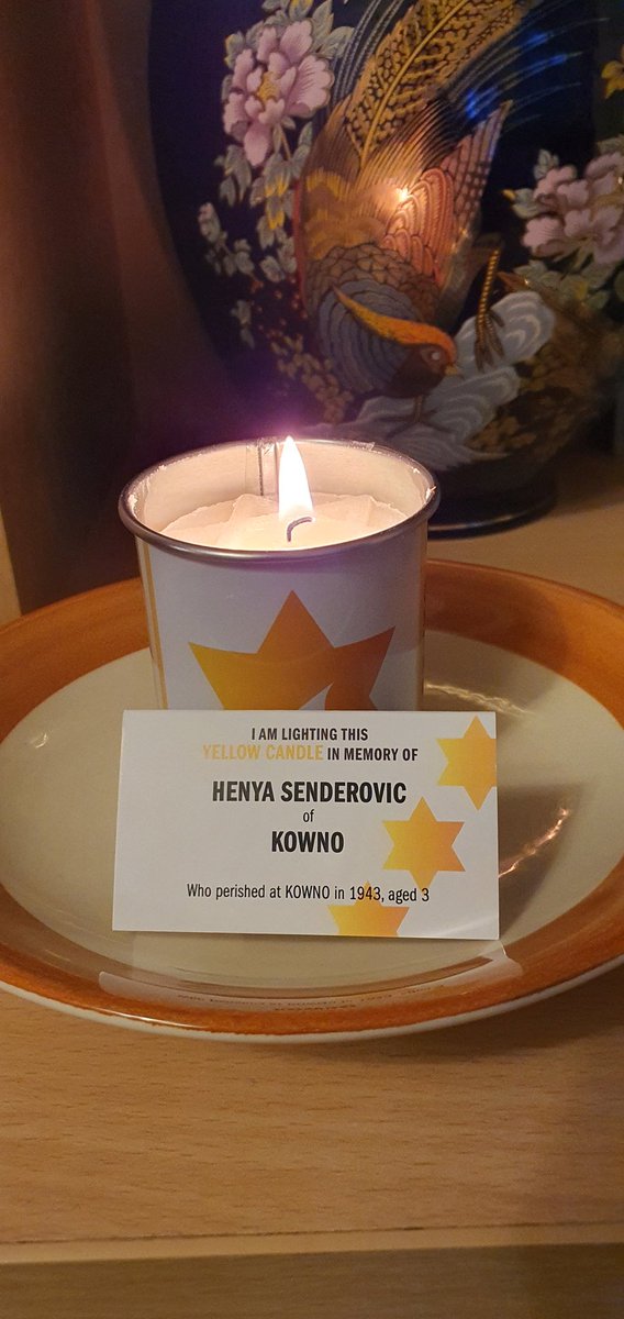In memory of Henya Senderovic who perished in the Holocaust aged 3. #yellowcandleuk