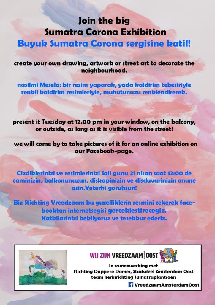 jongerenwerker_'s tweet photo. Lieve mensen, In da hood organiseert Vreedzaam Oost een een coole expositie van tekeningen van kids😍 
Please share, want hoe meer kids meedoen, hoe meer kleurijker onze buurt wordt🙏🏽 https://t.co/tSK5KE7fq9