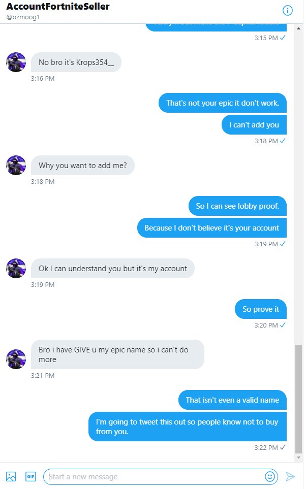MadzAccounts's tweet photo. Be aware when doing deals with the user @ozmoog1 seems to be a scammer, can't do lobby proof, and is trying to sell a renegade raider for extremely cheap ( 7 USD ) https://t.co/W1JHXW8hWt