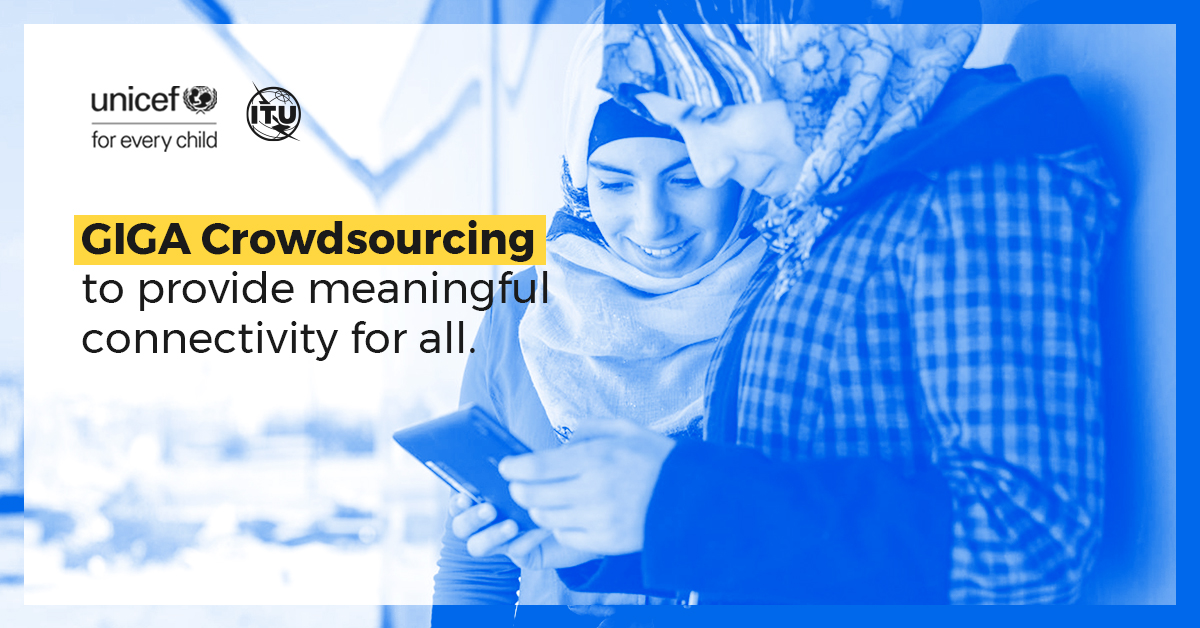 The current climate created by the  #COVID-19 outbreak has shown us the importance of connectivity.  @UNICEF &  @ITU's GIGA is moving rapidly to make this happen. How to get involved? Join our crowdsourcing initiative on social.  #GIGAConnect