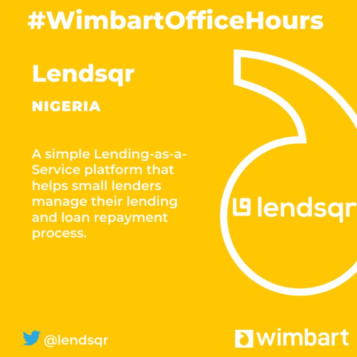 Wimbart's tweet photo. #WimbartOfficeHours
#MeetTheMentees
@KumvaIoT - IoT
@lendsqr - Fintech/Lending platform
#PRWorkshops #Finalists #WimbartPR #Tech #AfricanTech #Startups #B2BPR https://t.co/kXumQukLTD