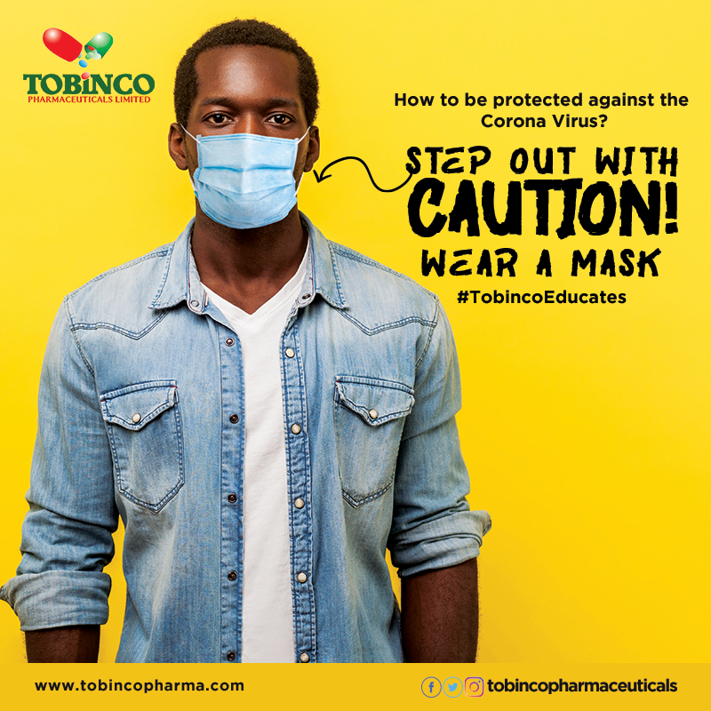Tobincopharmacy's tweet photo. HOW TO BE PROTECTED AGAINST THE CORONA VIRUS?
18. Step out with caution. Always wear your mask. Its better than a ventilator.
#CoronavirusOutbreak #Healthmatters #TobincoEducates https://t.co/dnk3YIrpzF