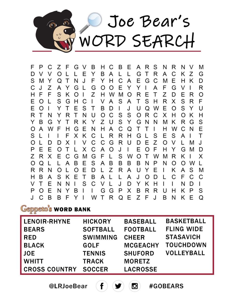 LRjoebear's tweet image. How fast can you find all the words in the Geppeto’s Pizza Word Bank?