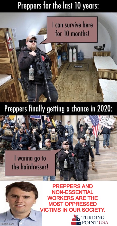 YourAnonNews's tweet photo. Preppers be like https://t.co/9iHb9xmLAT
