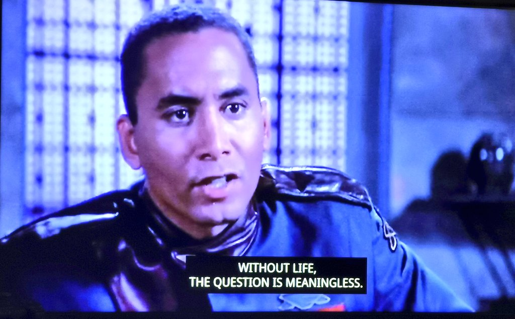"But life has to be more than just a pulsebeat.What we hold sacred gives our lives meaning"Well that episode (Believers, Ep10) was beautiful. And goes DEEP on some medical dilemmas. Verdict: excellent  #Babylon5