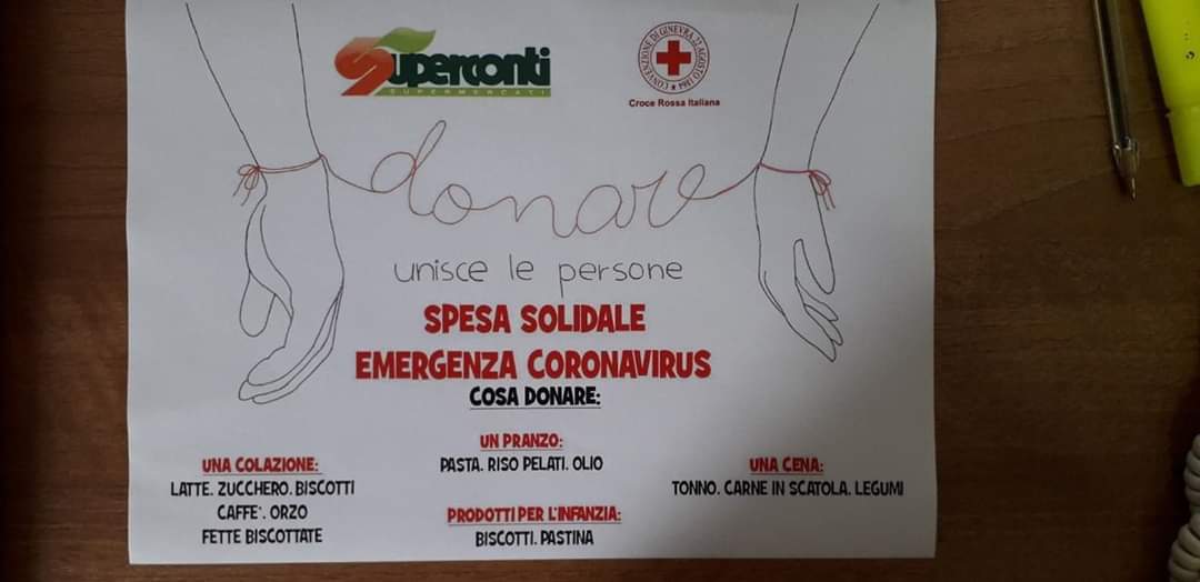 AndreaPeruzzo's tweet image. La Croce Rossa lancia il "CARRELLO SOLIDALE".
Presso Superconti Via Rossini e Hurrà
Aiutaci a fornire un pasto a chi ha bisogno
Aiutaci a far trovare un piattino pronto per i più piccoli

La CRI è con voi, la CRI è per voi,
la CRI HA BISOGNO ANCHE DI VOI

CRI
Un'Italia che Aiuta