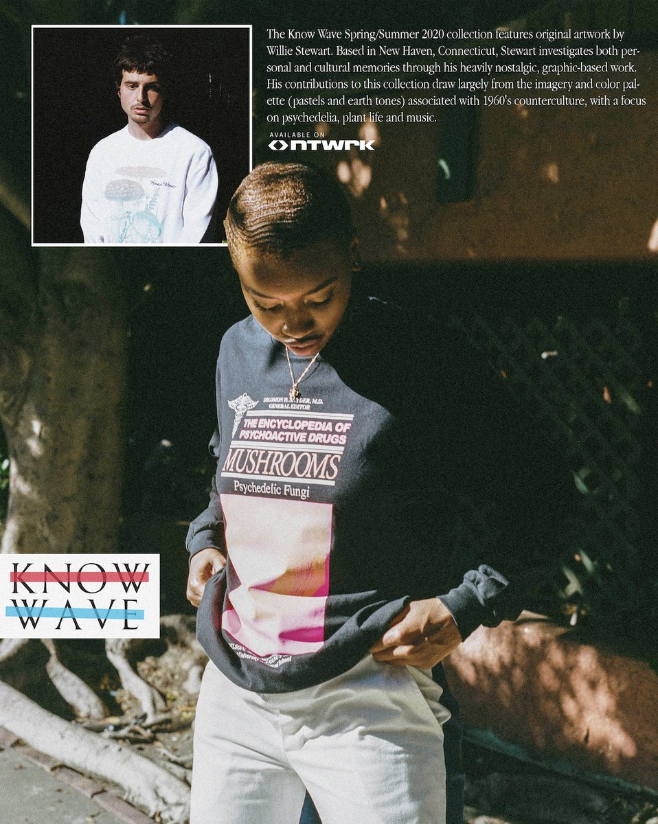 NTWRKLIVE's tweet image. 💐@KNOWWAVE S/S 2020 available tomorrow, 8PM ET/5PM PT on NTWRK.

Original artwork by @williesstewart, associated with 1960's counterculture, with a focus on psychedelia, plant life, and music. #KNOWWAVE #spring #summer #NTWRK