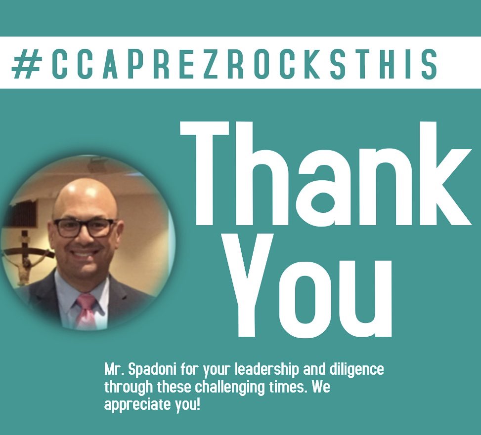 SaintFrancisXa3's tweet photo. @V_Spadoni We truly appreciate you!!! #CCAfamily #ADWfamily #CCAprez #CCArocks #CCAjoy #KeepingYouConnected #CCAleaders @HThomas71562053 @Reese_DST https://t.co/jkpYE6chnC