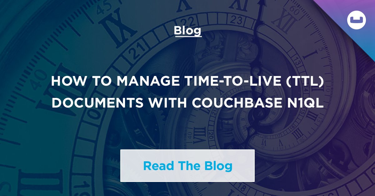 couchbase's tweet image. For @Couchbase, the support of #TTL has always been available with #Couchbase Key Value Operations. But from Couchbase 6.5.1, this feature is now available with #N1QL #DMLs which allows users to query & set the expiry value directly in the N1QL statements. bit.ly/3czErAa