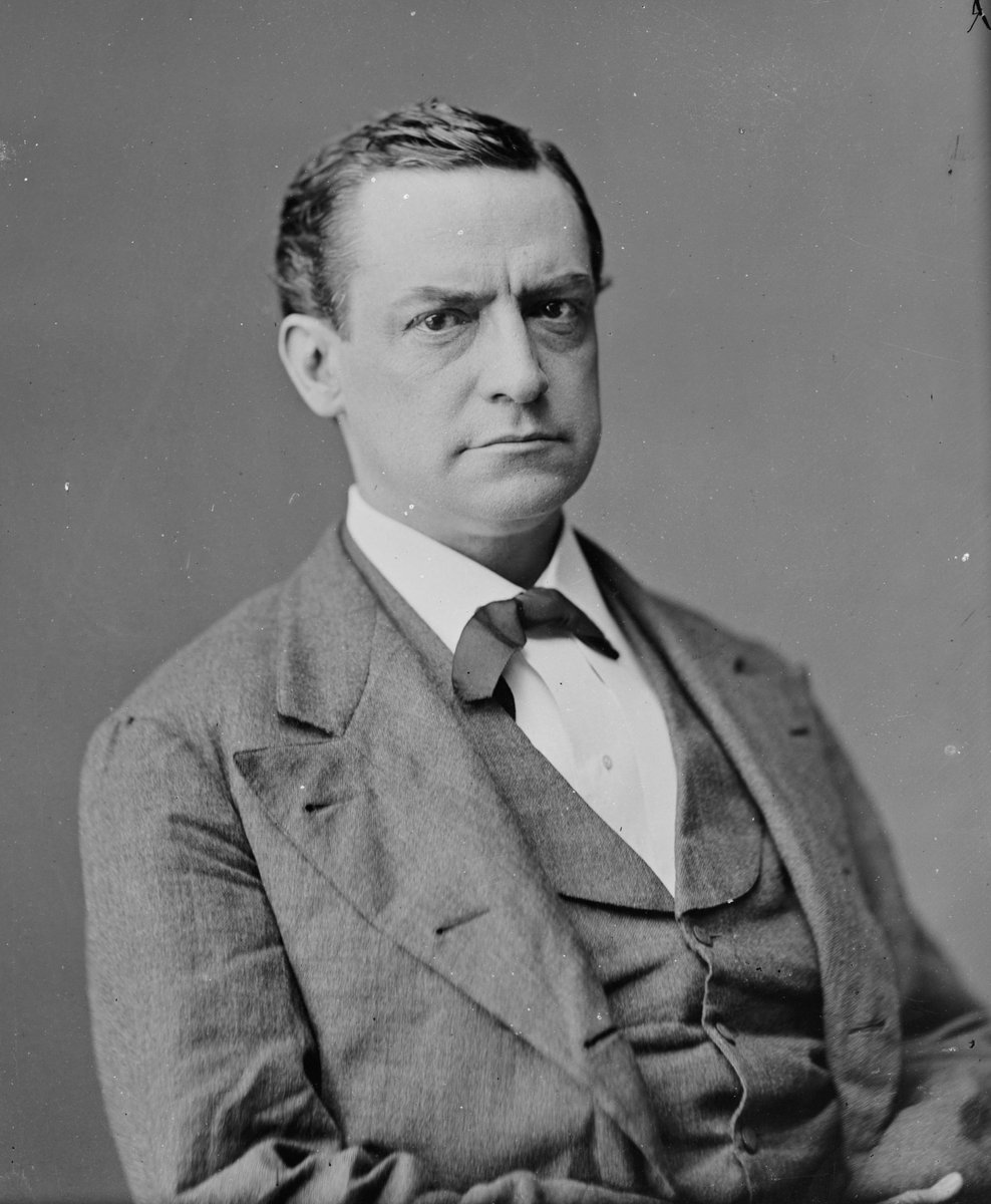 Here's Speaker Samuel Randall (1876-1881) offering maybe the least comfortable stare ever.He was rabidly partisan, significantly expanded the speakership, but was nearly disowned by his party. He was later appointed Approps Chair but had his bills basically stolen from him.