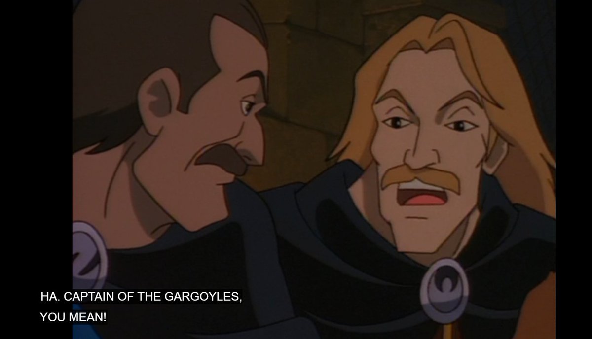 Apparently controlling a squad of vengeful bat demon things isn't that impressive to these two lesser mustaches.