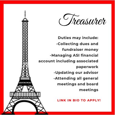 CSUFFrenchClub's tweet photo. We need a new board! If interested, here are descriptions of each of the positions. Please fill out the form by APRIL 27 (link in bio)!!! Message us with any questions! 🇫🇷🇫🇷 #csuf #french #frenchclub #elections #board #fullerton https://t.co/D38GYuBUpD