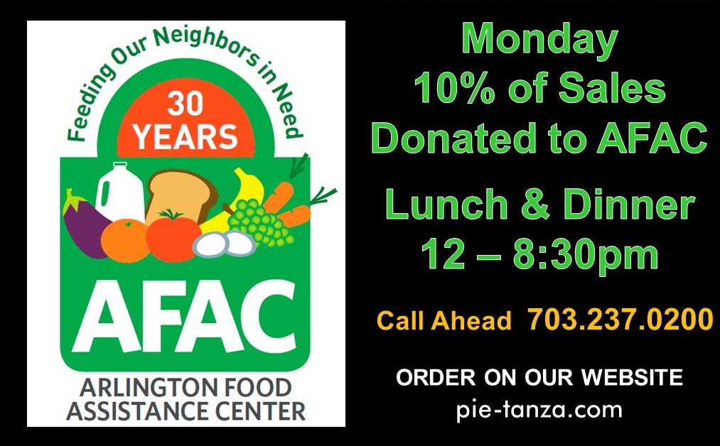 pie_tanza's tweet photo. Special Days at Pie-tanza - https://t.co/e9Hx1wnIwR  Giving Back to the community every Monday &amp; Wednesday. A little reward for YOU on Thursdays! https://t.co/H7tsgA3drO