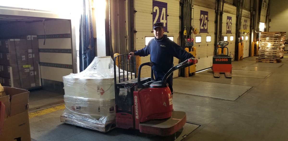 Proud of our role delivering PPE &amp; medical supplies to front-line healthcare workers. Thanks to <a href="/corbysw/">Corby Spirit and Wine</a> for donating 1,000 L of sanitizer to the staff of <a href="/UnityHealthTO/">Unity Health Toronto</a> at St. Michael’s Hospital &amp; St. Joseph’s Health Centre in Toronto. #FedExCares #HiramWalker #InThisTogether