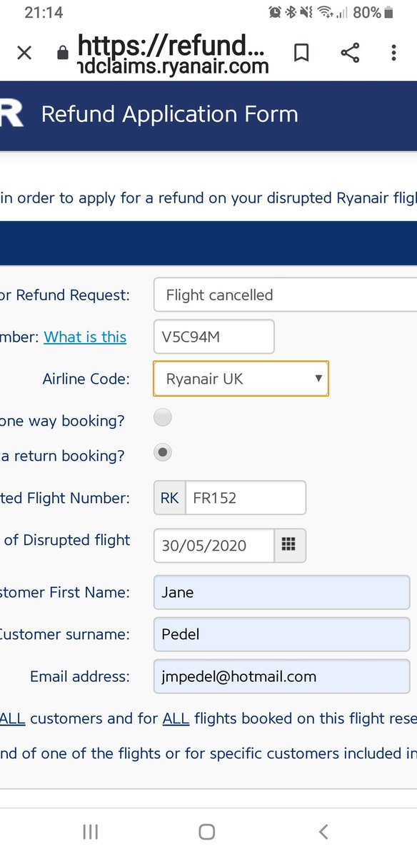 janepedel20's tweet photo. @Ryanair I am trying to fill in your refund application.. what is the airline code?? I was flying Dublin-Leeds so how is this wrong??? https://t.co/682cMeeoGS