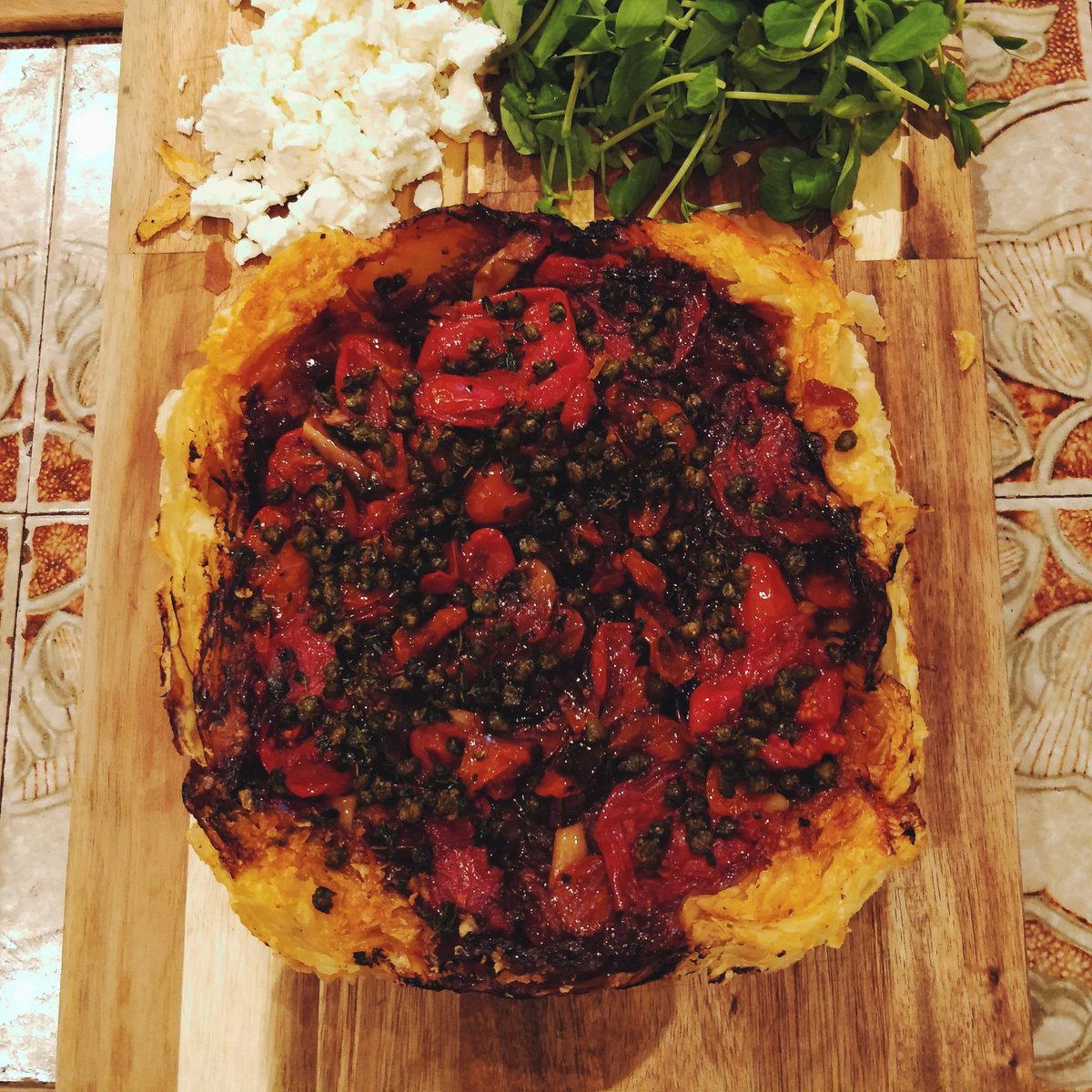 A wedding worthy tomato Tarte tatin for a casual Monday night dinner? <a href="/we_are_food/">Anna Jones</a> it's incredible. Really incredible.