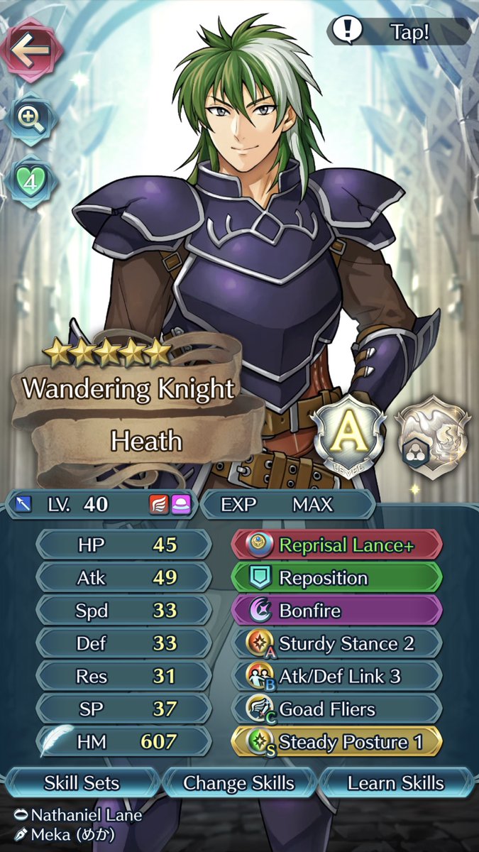 Blazing BladeAw yes here we are, the first FE game I saw. Eliwood and Louise are on the previously mentioned cavalry-theme team, Hector is a rock on my AR defense team, and Heath is yet another defensive flier of mine! I have a lot of love for this game~  #FEH  #FireEmblem30th