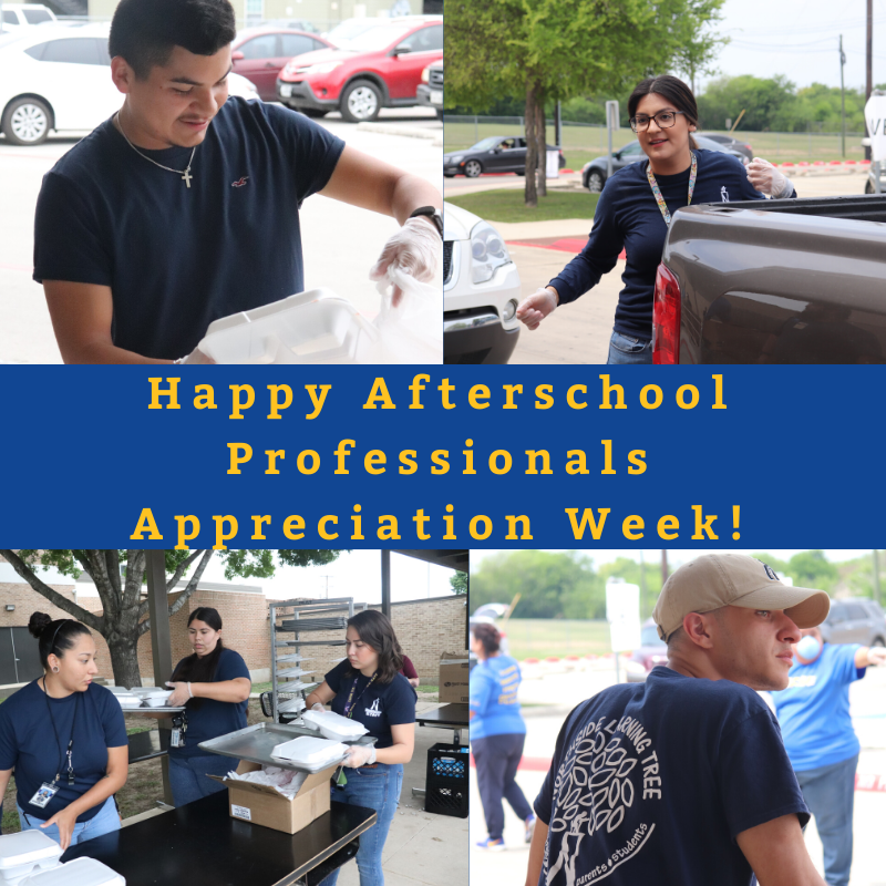 NISD's tweet photo. #NISDFamily- Happy Afterschool Professionals Appreciation Week to the hundreds of employees in our @NISDLearningTre program! These dedicated staff members are supporting our meal distribution efforts and we can't thank them enough! https://t.co/IZ9YaQhFIu