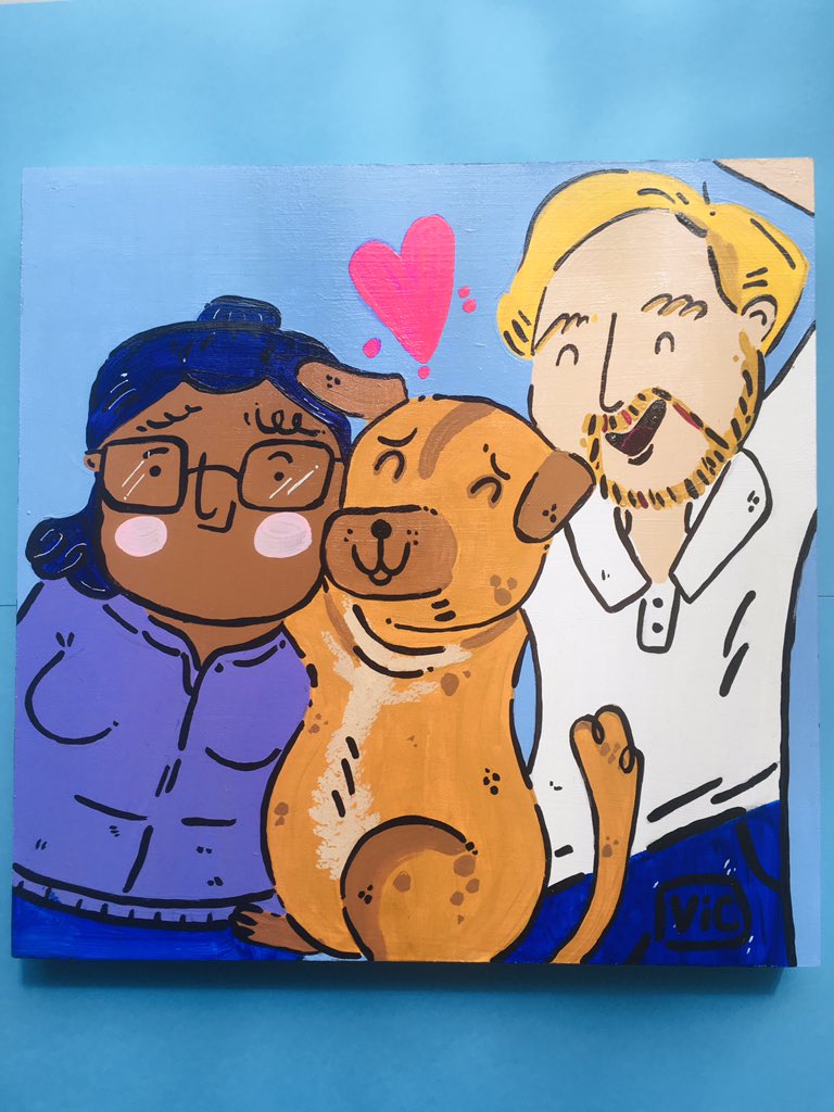 victory3D's tweet photo. 💓Family pic💓 #acrylicpainting #handmade https://t.co/TiN7RX4YYd