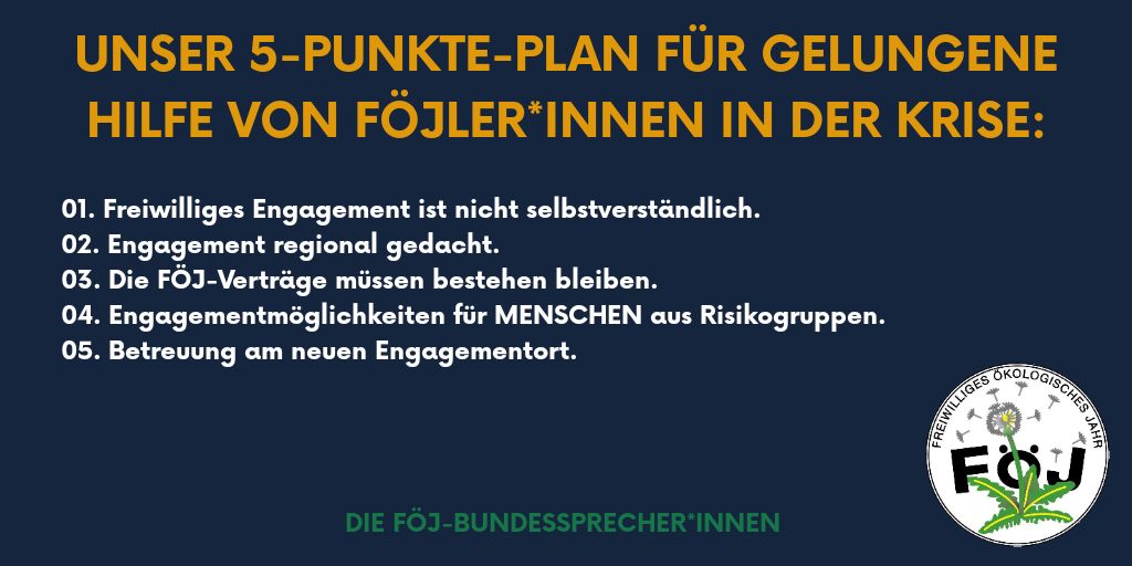 Wir wollen und können dieser Gesellschaft aktuell dort helfen, wo Hilfe benötigt wird. 
Engagementmöglichkeiten unter: freiwillige-helfen-jetzt.de

Unser Plan für gewinnbringendes Engagement von Freiwilligen in der Krise: foej.net/aktuelles/covi…

#corona #föj #wirgegencorona