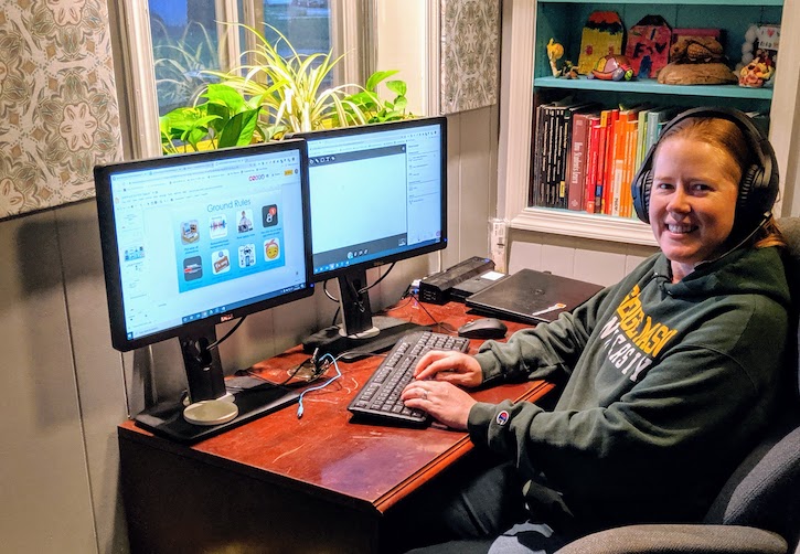 MasonCEHD's tweet photo. Kudos to Math Ed Leadership Asst. Professor @theresawills on the amazing virtual education webinars she has put out in the last month for more than 2,500 teachers around the country! 

Story: https://t.co/4OuXzXaZnY
Sign up for a online teaching webinar: https://t.co/tgZiuXXFIR https://t.co/x4mDbdpZRm