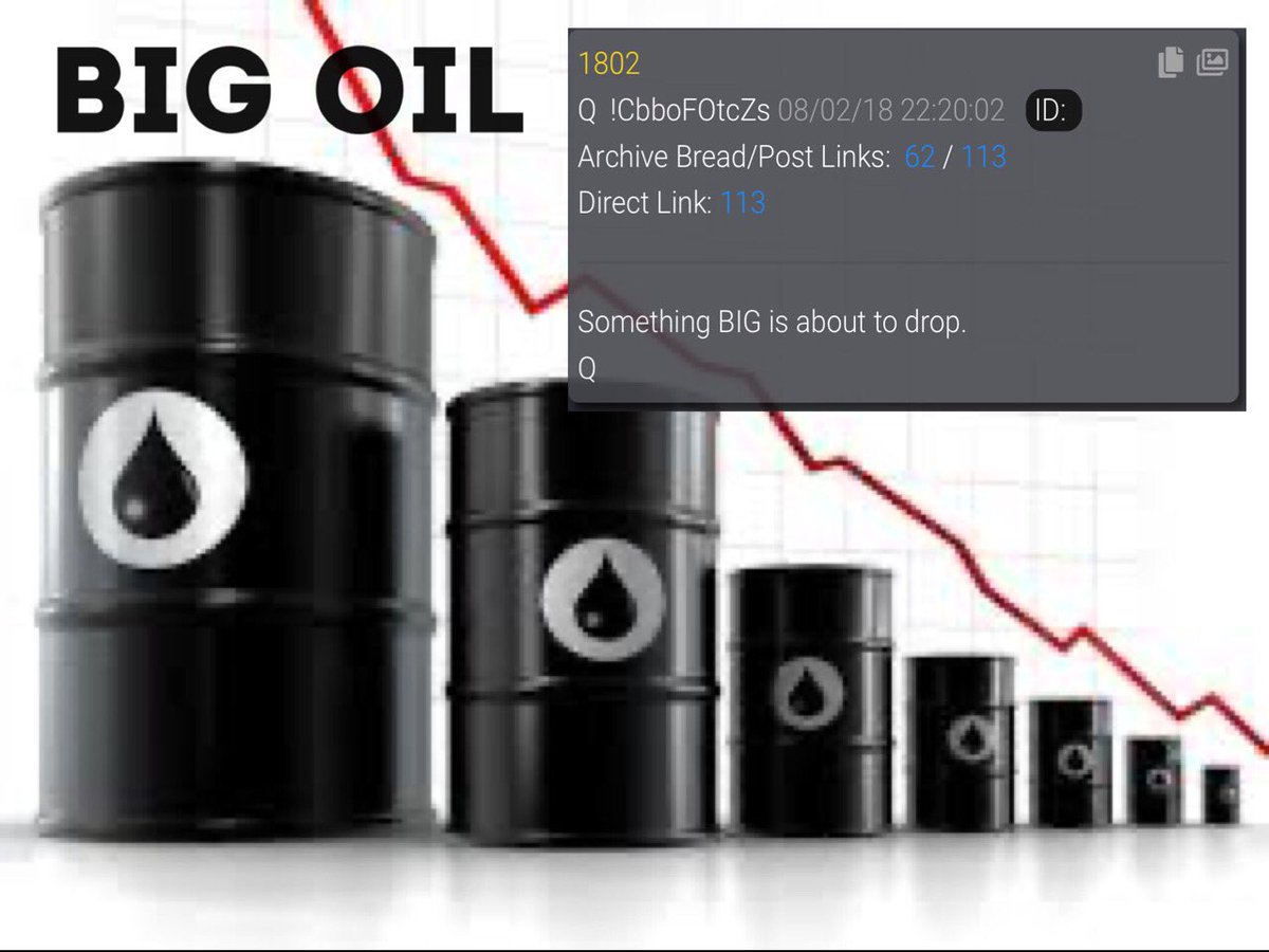 1802 Something BIG is about to drop.Could it be BIG OIL? #QAnon  #OilPrices