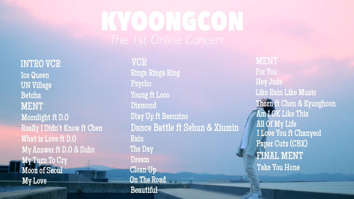jnkaism's tweet photo. BAEKHYUN 백현 "KyoongCon" The 1st Online Concert Setlist

🎧 2020.04.23 8pm KST
👉 https://t.co/YUU3GPVqlb

#KyoongCon #BAEKHYUN #백현 #EXO @B_hundred_Hyun @layzhang @weareoneEXO https://t.co/k84vMlOBXw