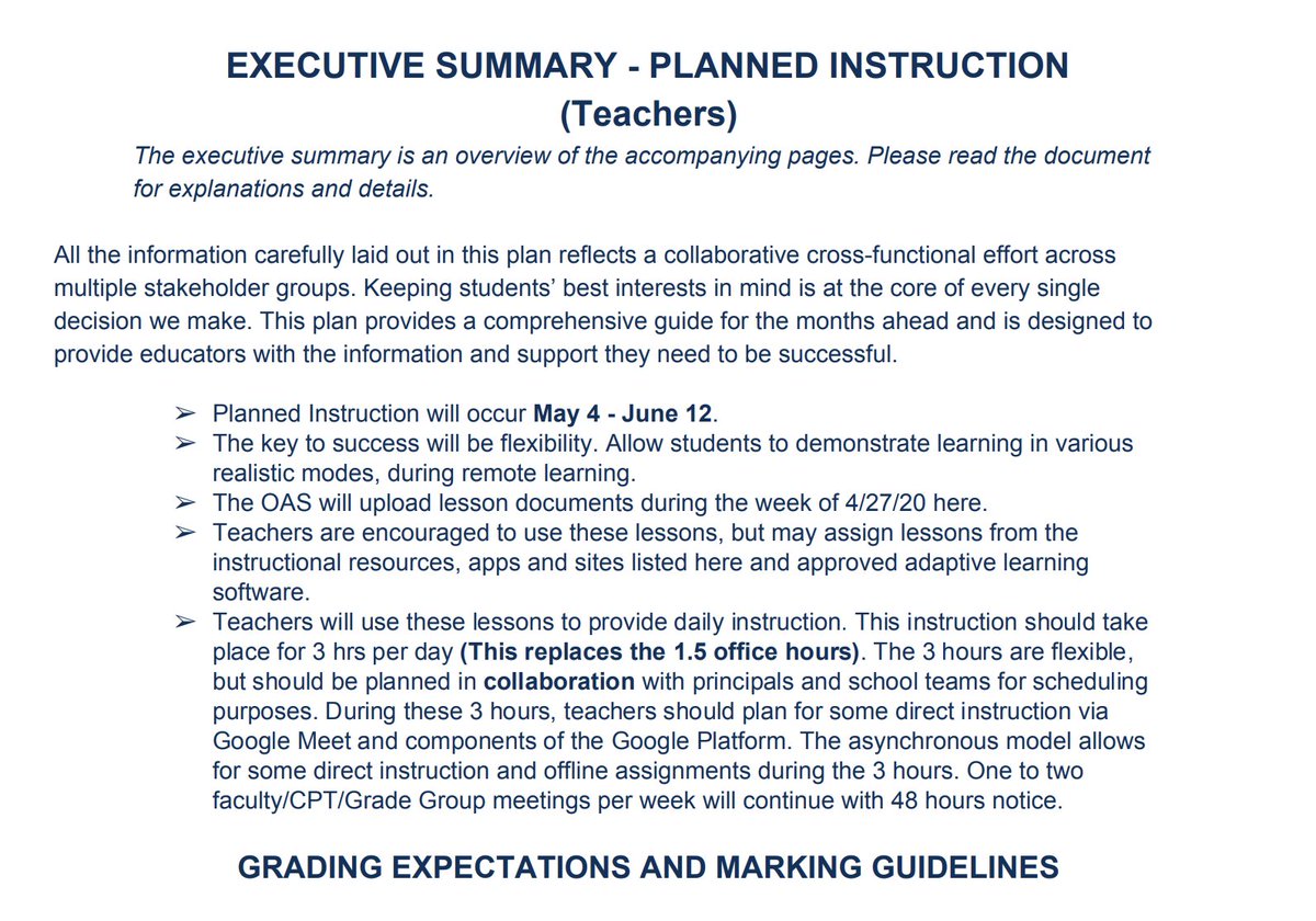 On May 4th, Philly will move to "Phase 4" of online learning (aka the graded part).I've got a look here at the doc that outlines expectations for teaching/learning...and they are MUCH more involved than what's expected right now.Will put highlights in this thread. #phled