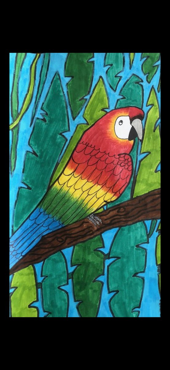 Wow Kelsie! I love the vibrant colors in your art <a href="/HumbleISD_MBE/">Maplebrook Elem</a> You did a great job!@VisualArtHumble #mbebears2020 #mbeisfamily #HumbleISDArtsAretheGlue